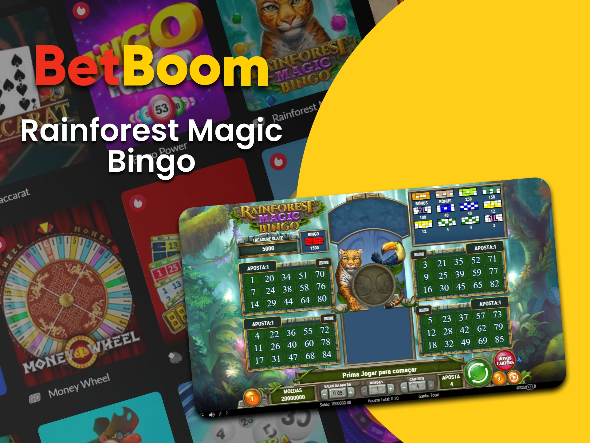 Para jogar Bingo, escolha Rainforest Magic no BetBoom.