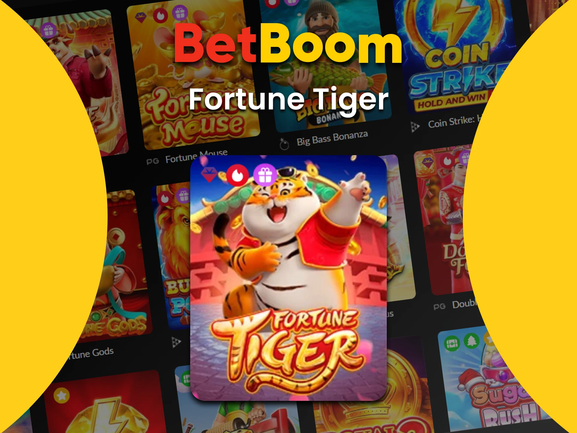 Vá para a seção de slots no BetBoom para jogar Fortune Tiger.