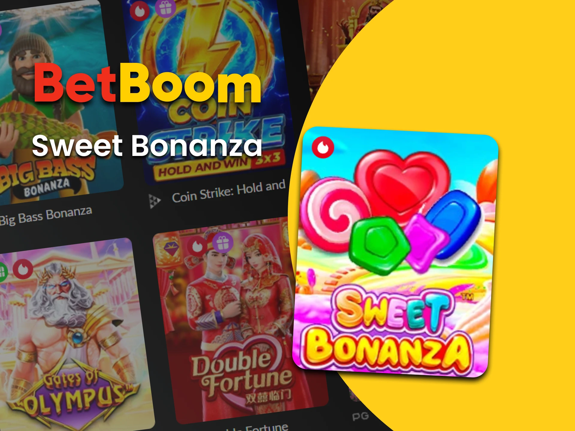 Para jogos de slots no BetBoom, escolha Sweet Bonanza.