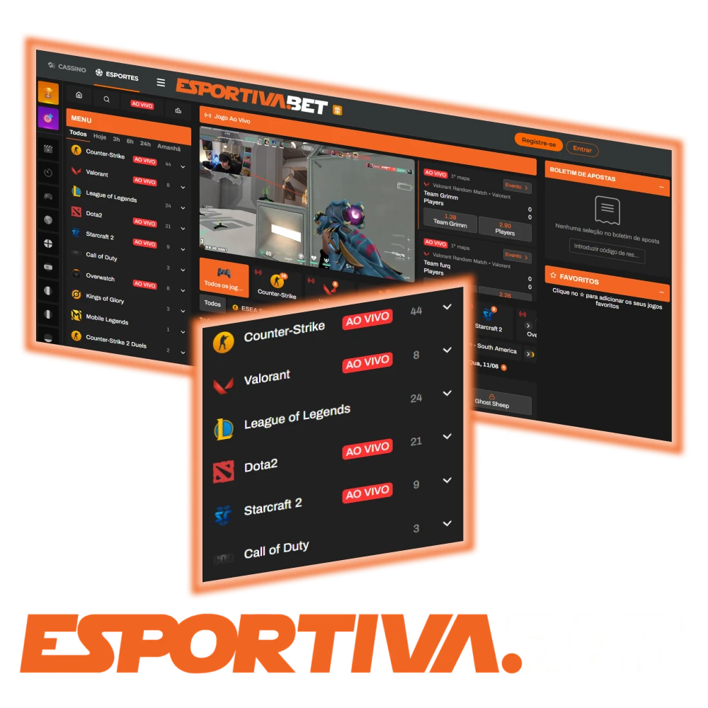 Comece a apostar nos eSports na plataforma EsportivaBet.