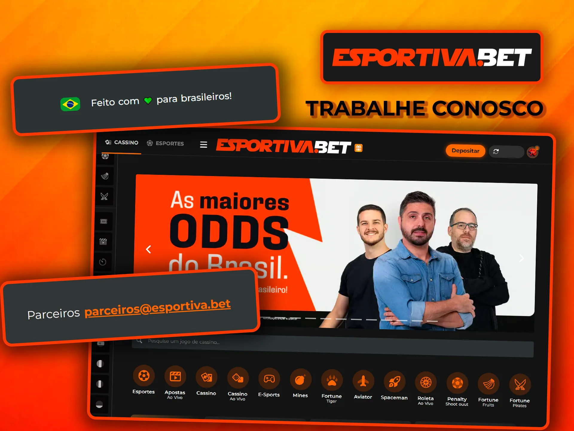 Registe-se e comece a sua carreira na equipa EsportivaBet.