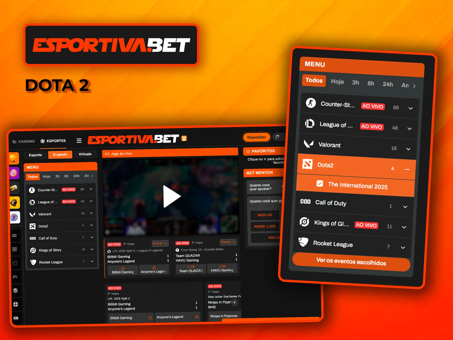 Descubra o mundo das apostas no Dota 2 na EsportivaBet.