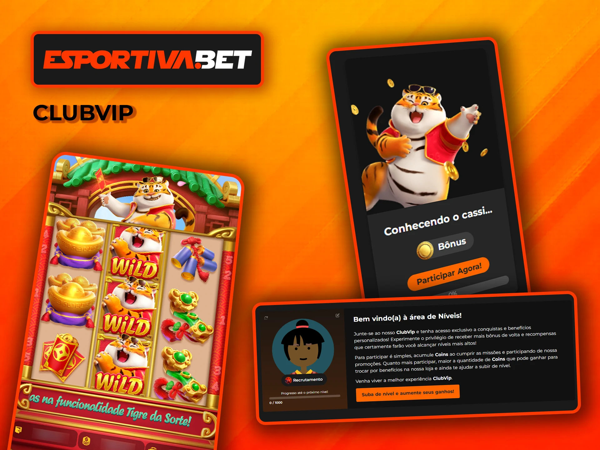 Conheça as vantagens do clube VIP e jogue Fortune Tiger na EsportivaBet.
