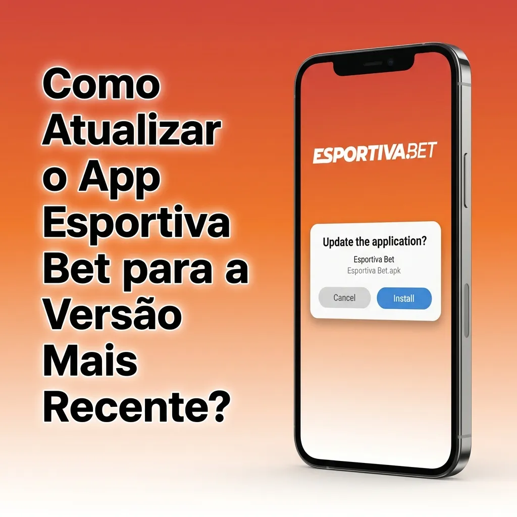 Steps to update Esportiva Bet app on Android smartphone showing download and installation process