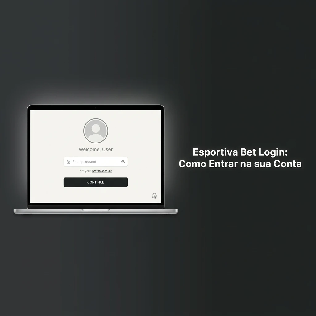 Esportiva Bet login screen with fields for email and password to access your betting account