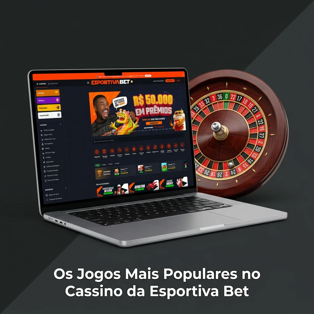 Esportiva Bet casino games including slots, live casino, roulette, blackjack, baccarat, poker, crash games, and scratch cards.